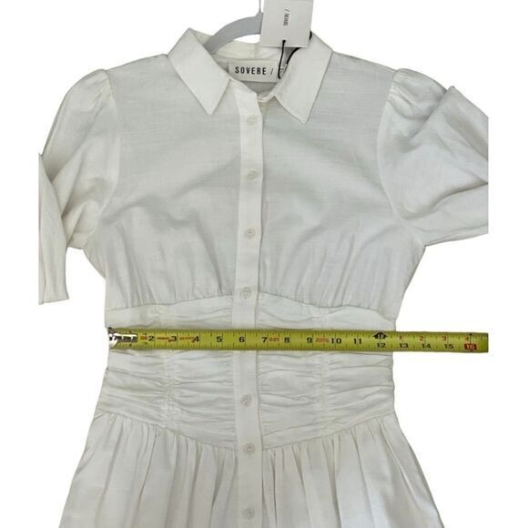 SOVERE Revolve Refresh Collared Shirt Dress Chalk White Extra Small‎ - Picture 9 of 16